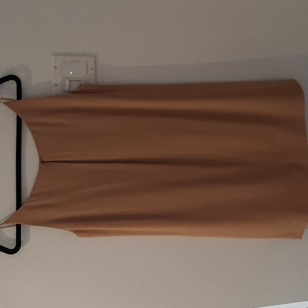 NWT SAINT LAURENT tan dress 38 above knee spaghetti straps